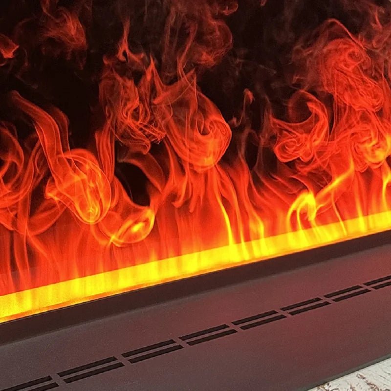 Insert 3d Decor Atomization Steam Electric Fireplace Humidifier 700mm Remote Control Black Water Vapor Flame Electric Fireplaces - Design Hoard